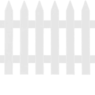 Gard pentru peluza, ALB, 7 bucati, 3,2 m