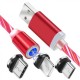 Cablu de incarcare 3in1 magnetic cu mufa lightning, micro-USB si type C